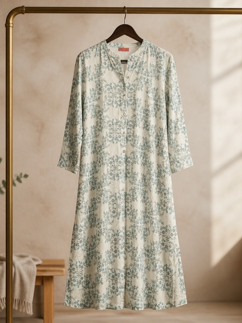 Zuba Floral Print Long Sleeve Dress XS